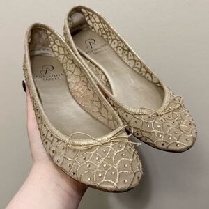 Adrianna Papell Natalia Mesh with jewels ballet round toe flats